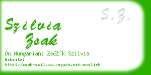 szilvia zsak business card